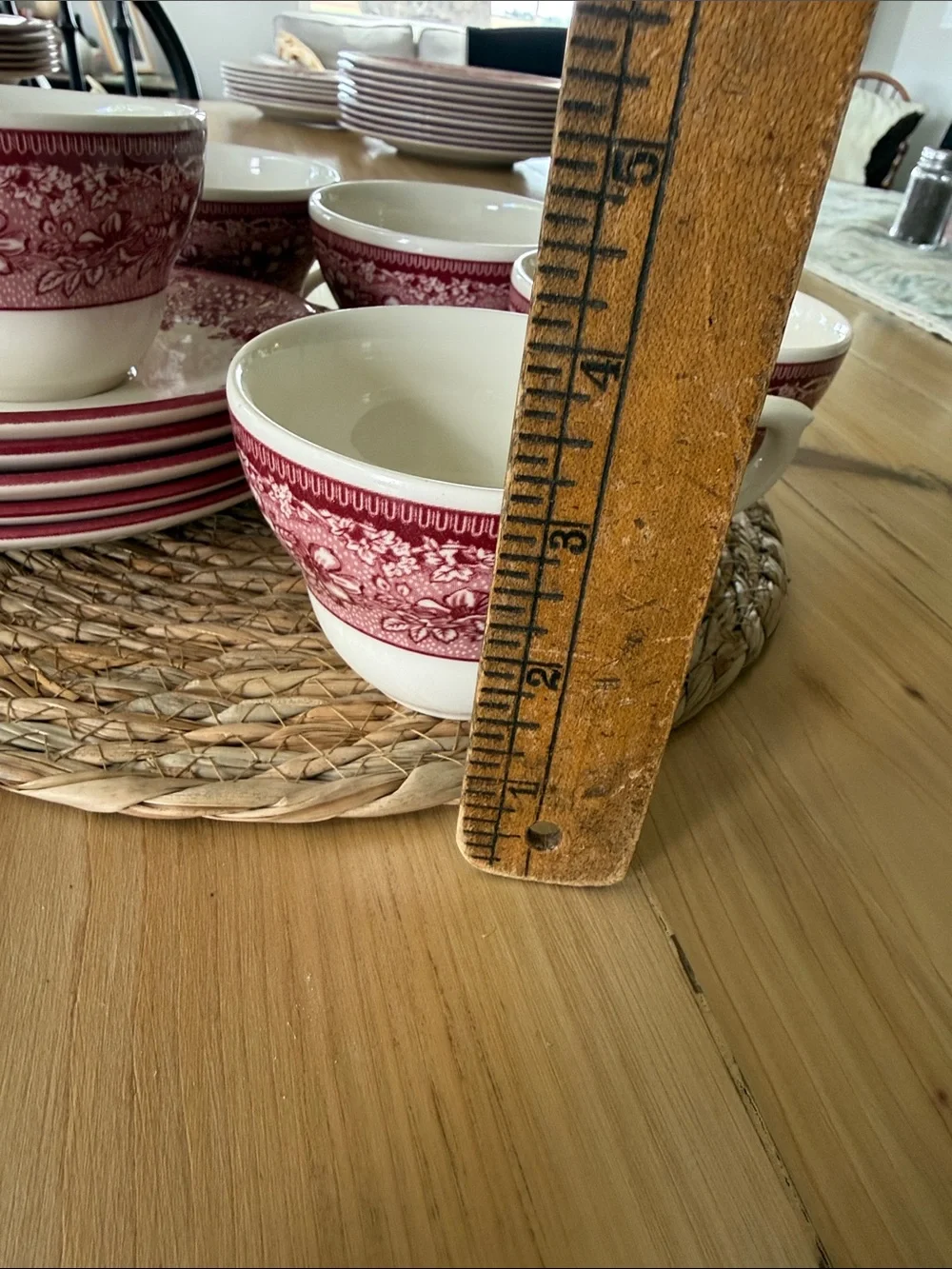 Mayfair 5 Cups and Saucers by Williams Sonoma